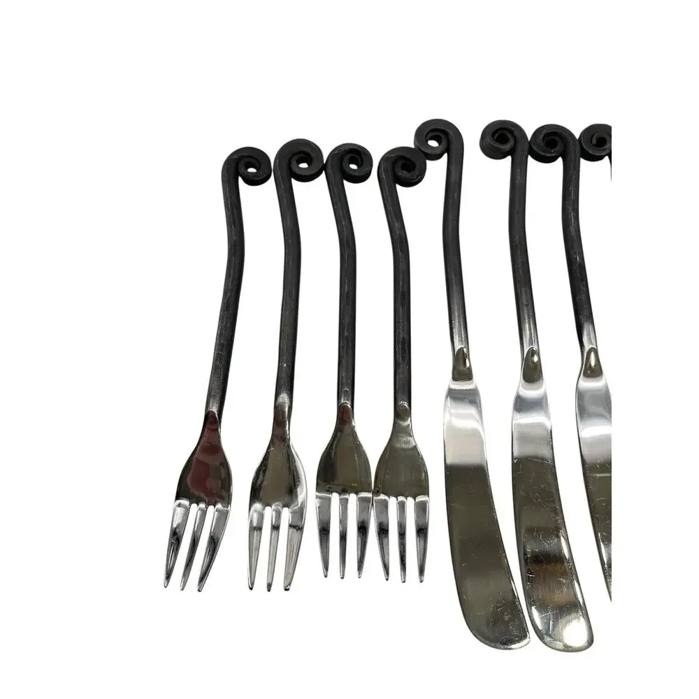 Gourmet Settings Treble Clef Mini Set Spreader Mini Spoon Cocktail Fork Set 12